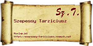 Szepessy Tarziciusz névjegykártya
